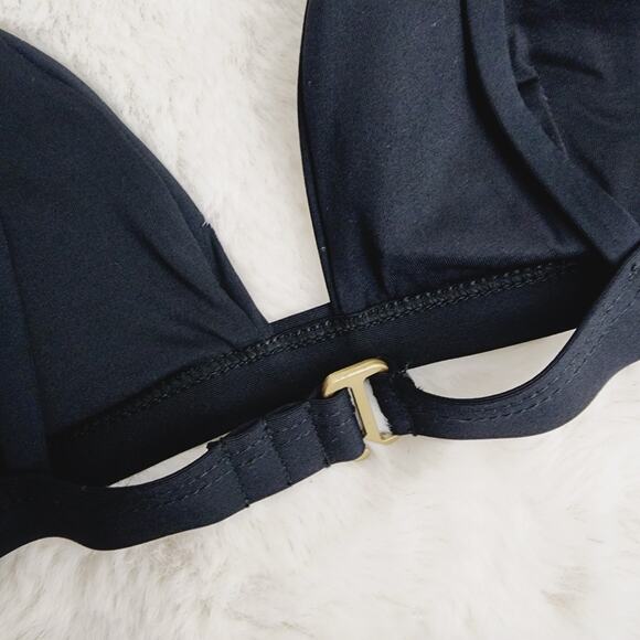 NWT Vitamin A Moss Black Bralette Bikini Top 10 L D-DDD EcoLux Swim Padded - Picture 9 of 9